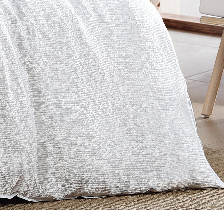 Boardwalk Quilt Cover Set Range White