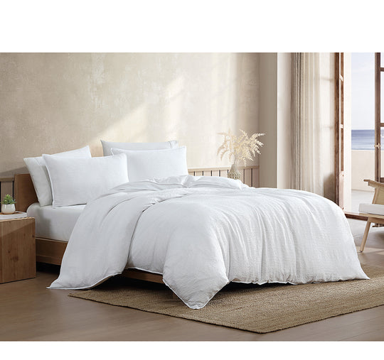 Boardwalk Quilt Cover Set Range White