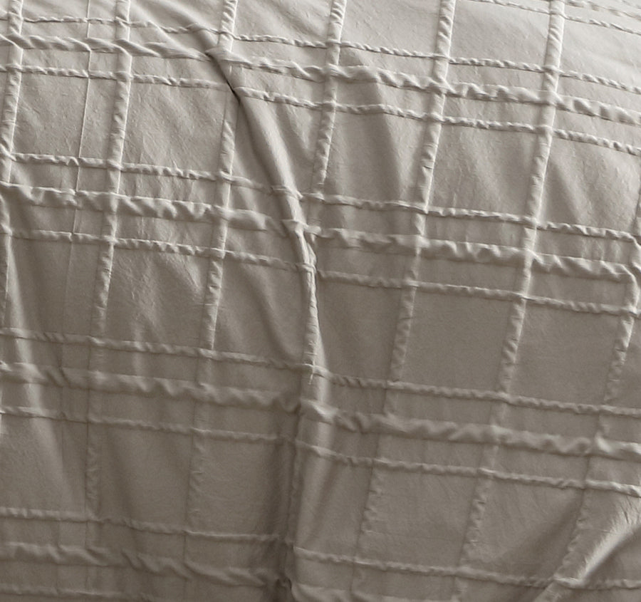 Leonard Quilt Cover Set Range Mocha