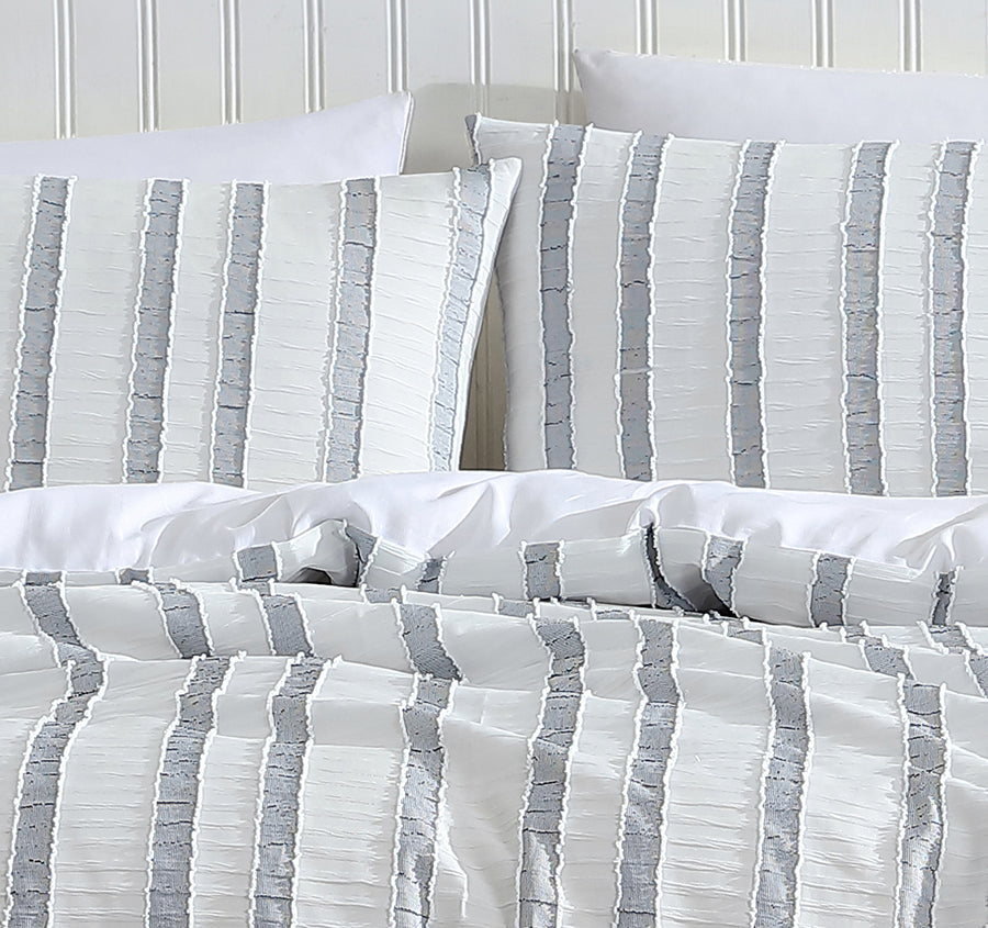 Miles Quilt Cover Set Range Blue