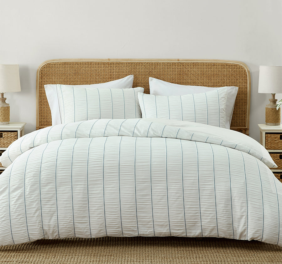 Potts Bay Quilt Cover Set Range Blue