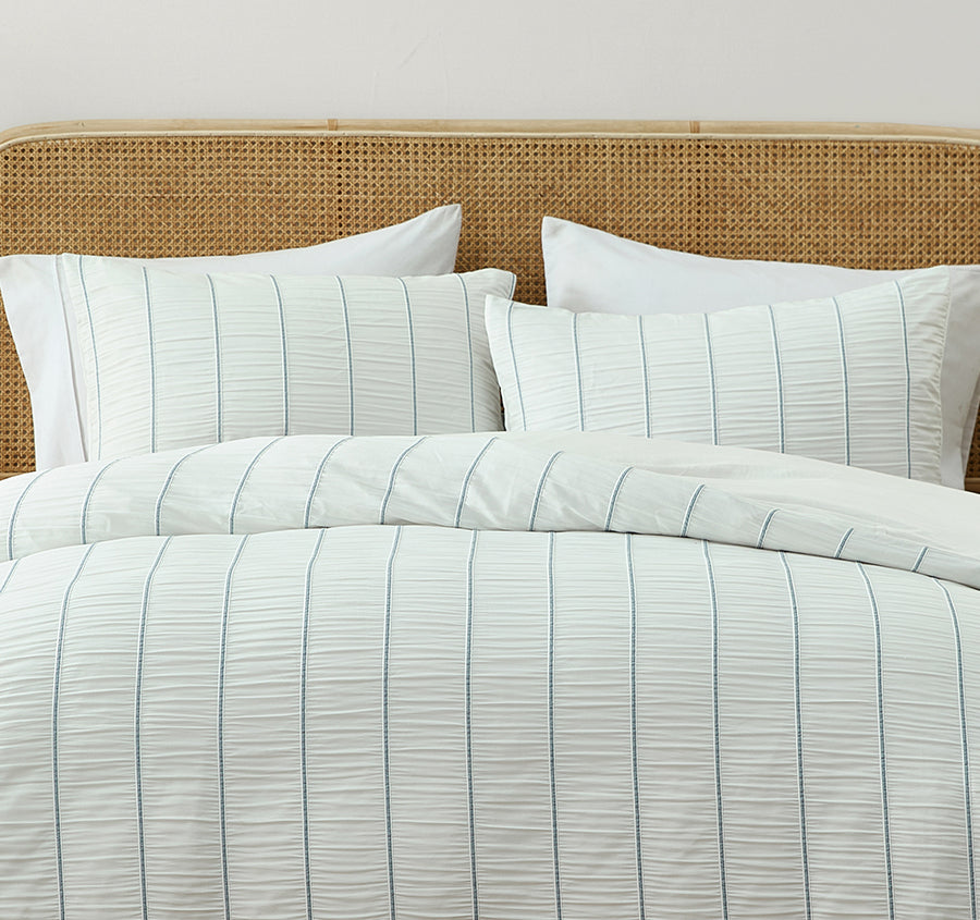 Potts Bay Quilt Cover Set Range Blue