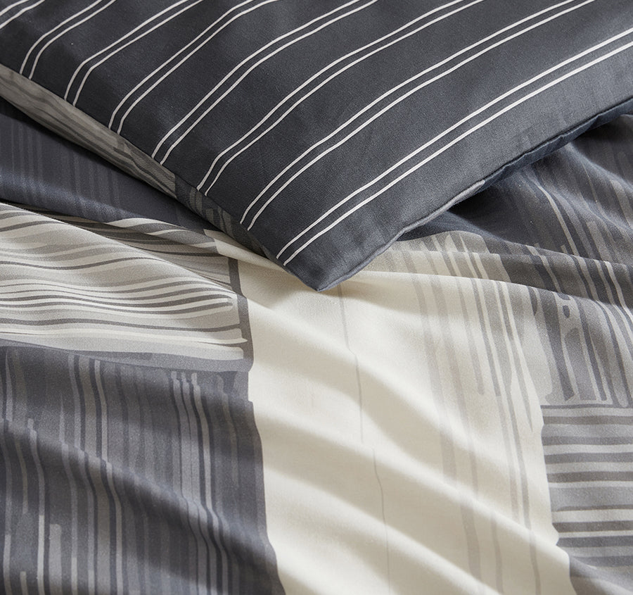 Cameron Quilt Cover Set Range Charcoal