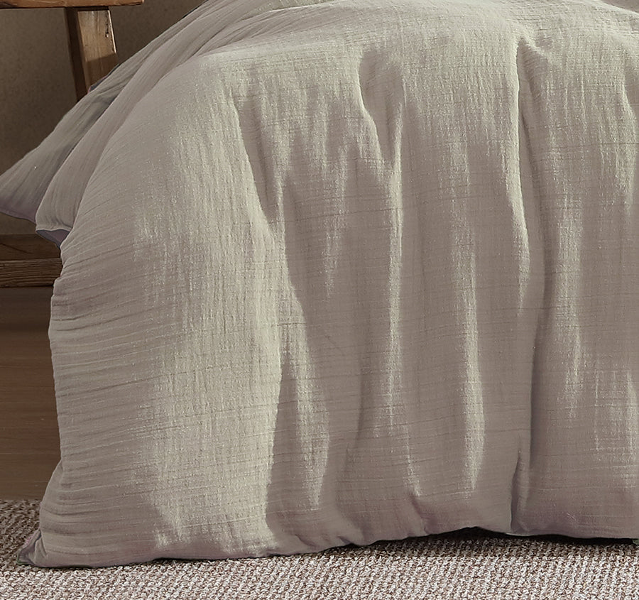 Earth Quilt Cover Set Range Coastal Grey