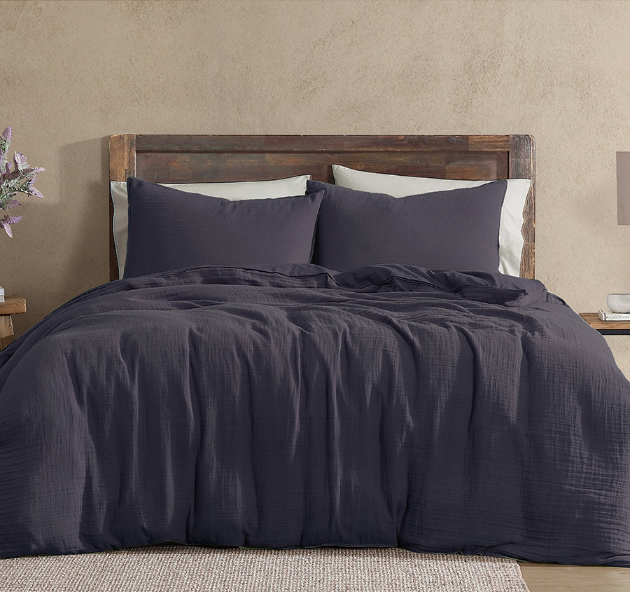 Earth Quilt Cover Set Range Deep Violet