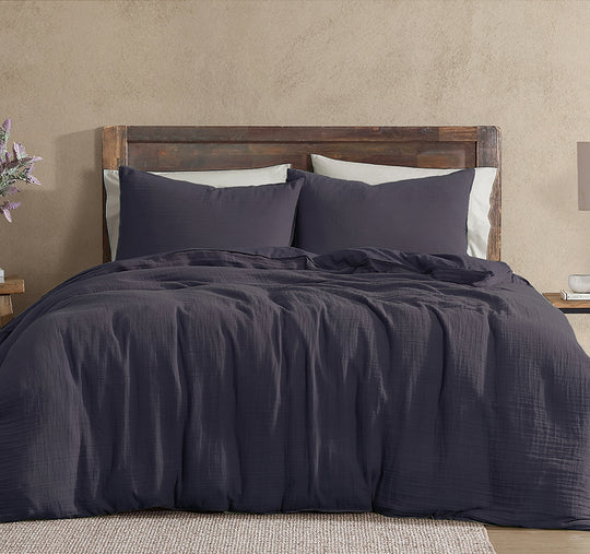 Earth Quilt Cover Set Range Deep Violet