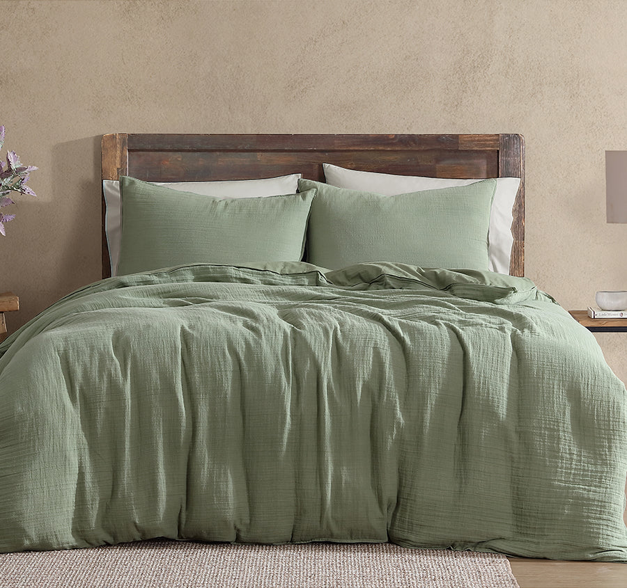 Earth Quilt Cover Set Range Olive