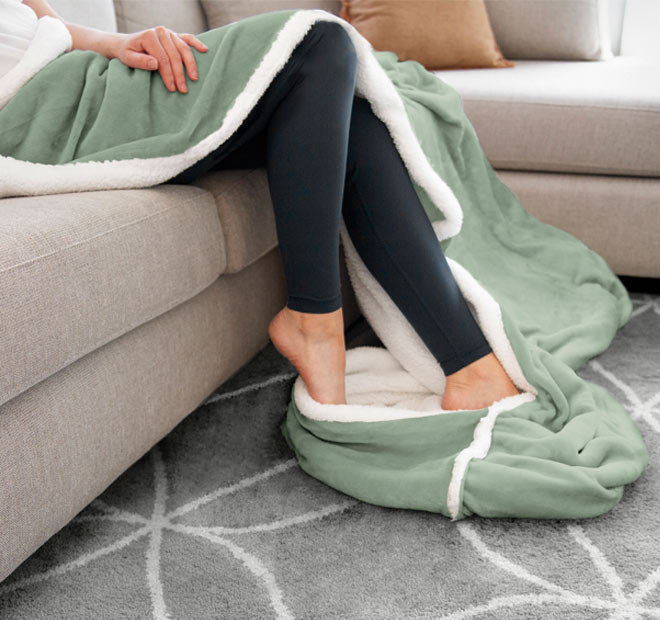Foot Pocket 140x210cm Blanket Sage