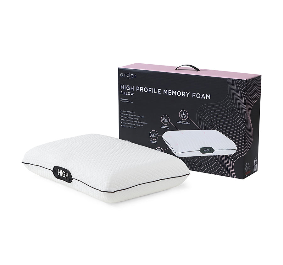 Memory Foam High Profile Standard Pillow