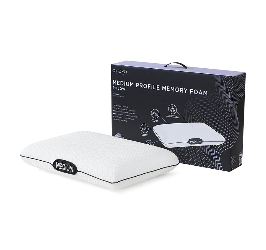 Memory Foam Medium Profile Standard Pillow