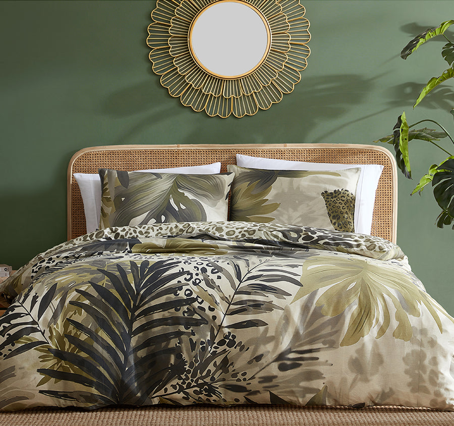 Meridith Quilt Cover Set Range Khaki