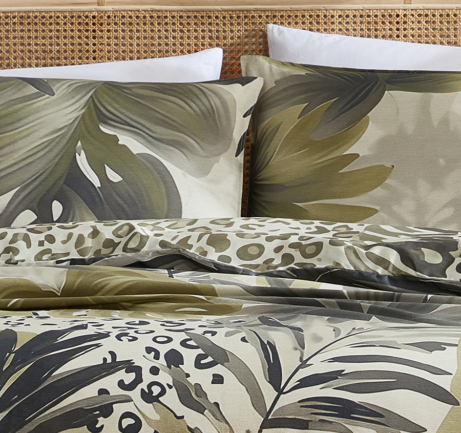 Meridith Quilt Cover Set Range Khaki