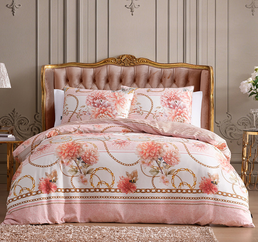 Versailles Quilt Cover Set Range Peach