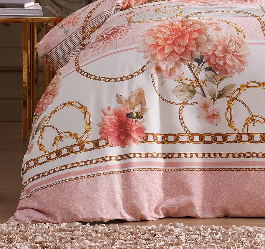 Versailles Quilt Cover Set Range Peach