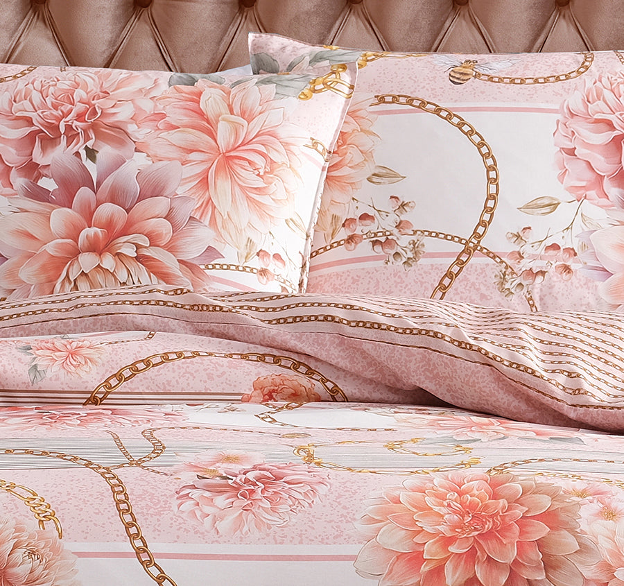 Versailles Quilt Cover Set Range Peach