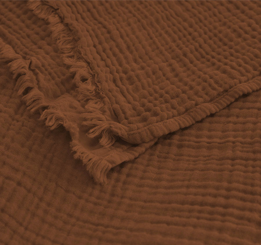 Capri 127x152cm Throw Rug Rust