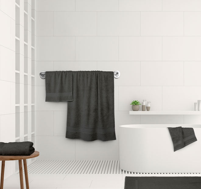 St Regis 600GSM Bath Towel Range Charcoal