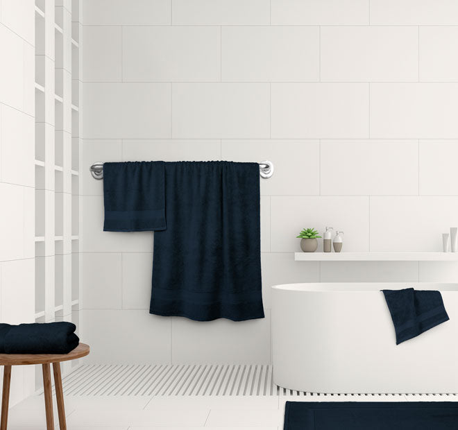 St Regis 600GSM Bath Towel Range Navy