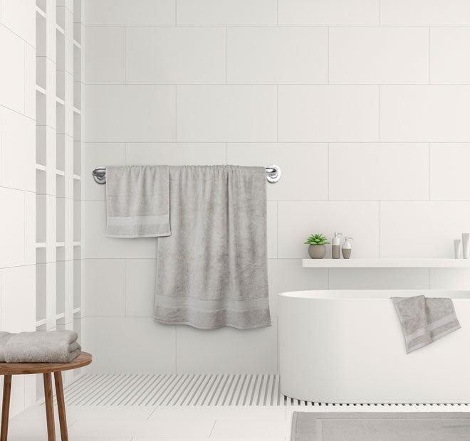St Regis 600GSM Bath Towel Range Silver