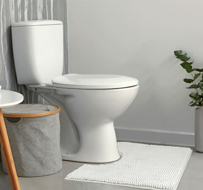 Toggle 1600GSM Microfibre Non-Slip Bath Mat Range White