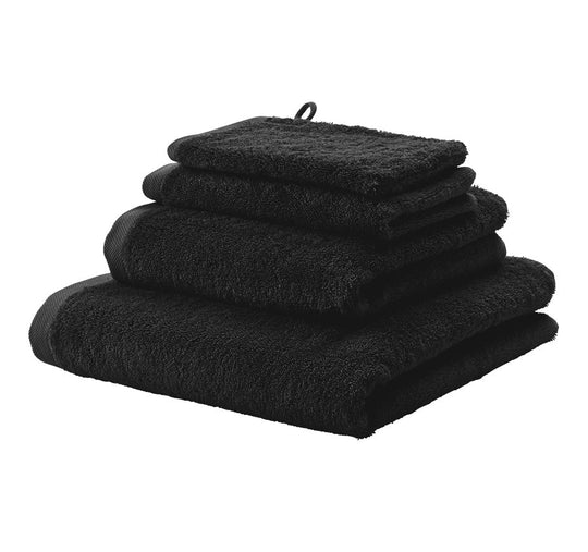 London 600GSM Egyptian Combed Cotton Bath Towel Range Black