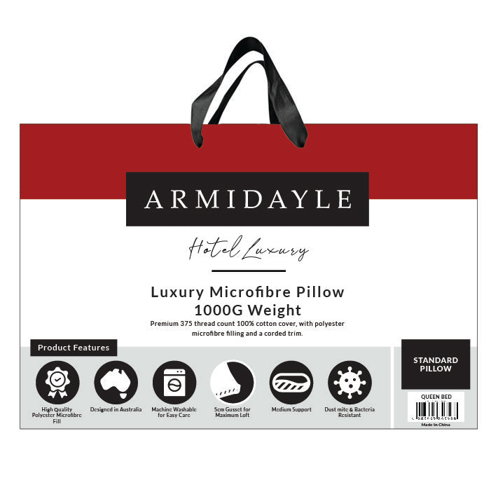 Hotel 1000g Standard Gusset High Pillow