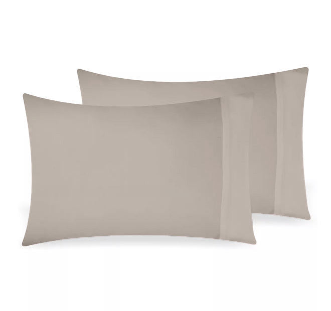 Bamboo Eco 400THC Standard Pillowcase Pair Stone