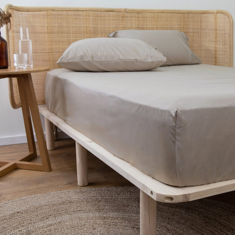 Bamboo Eco 400THC Cotton Mega Fitted Sheet Range Stone Manchester