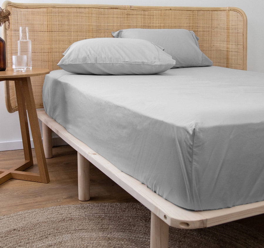 Bamboo Eco 400THC Cotton Mega Fitted Sheet Range Grey
