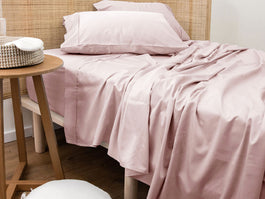 Bamboo Eco 400THC Cotton Sheet Set Range Blush