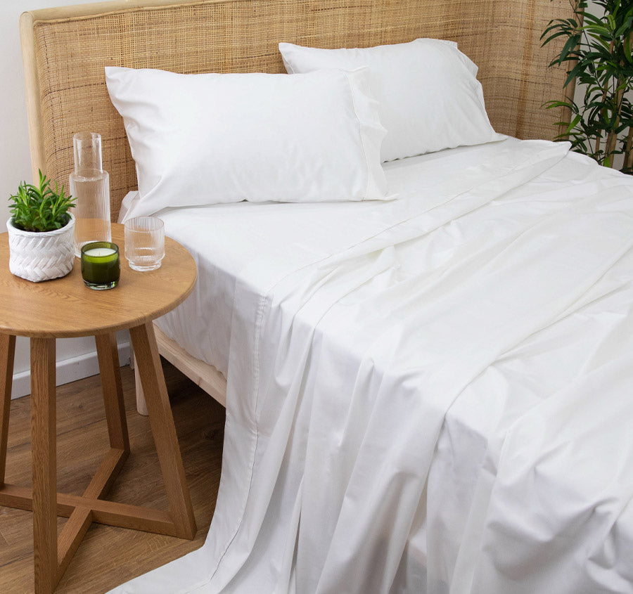 Bamboo Eco 400THC Cotton Mega Sheet Set Range White