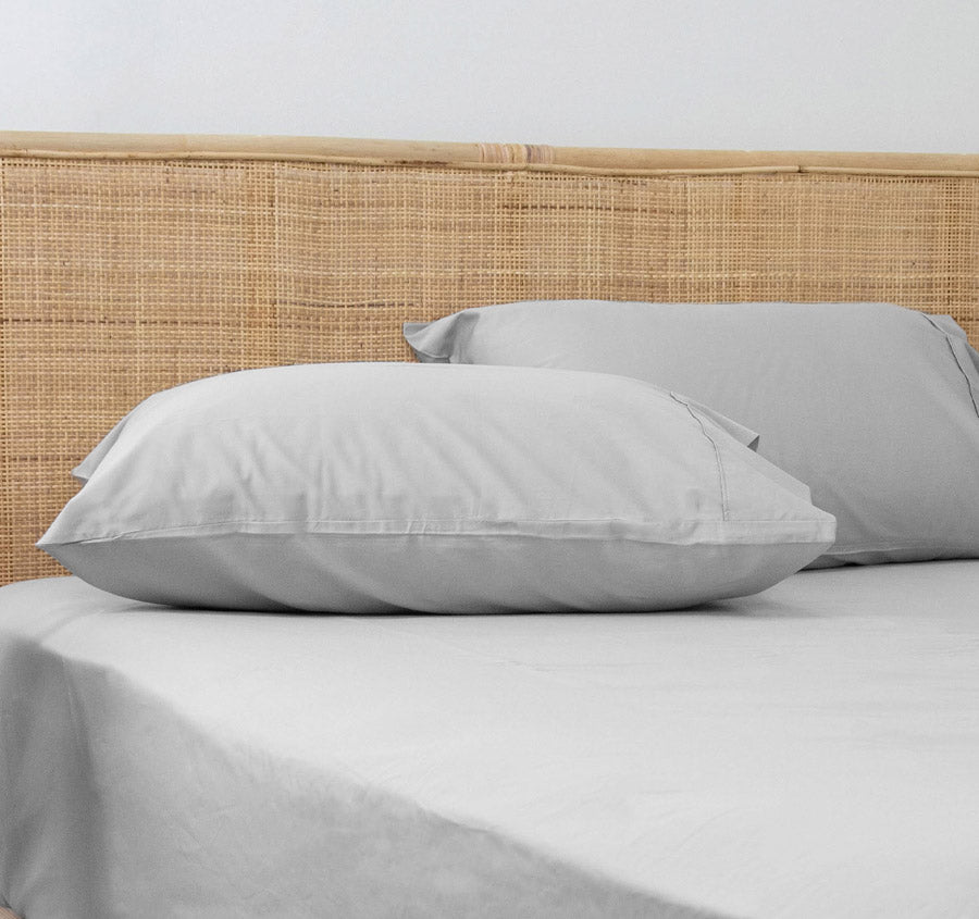 Bamboo Eco 400THC Standard Pillowcase Pair Grey
