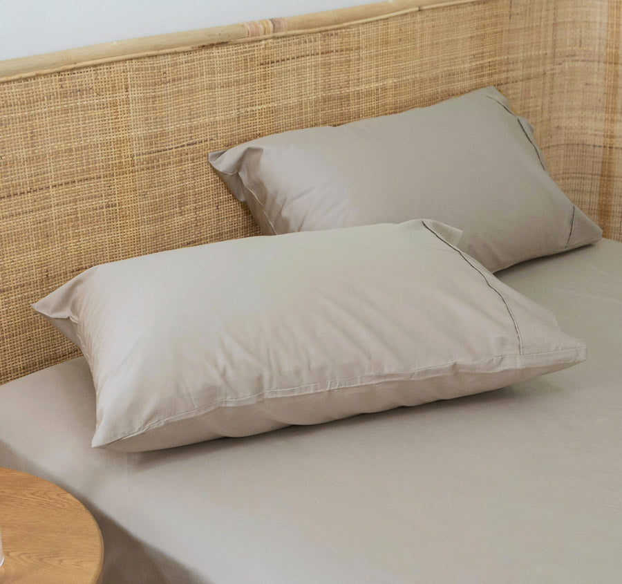 Bamboo Eco 400THC Standard Pillowcase Pair Stone