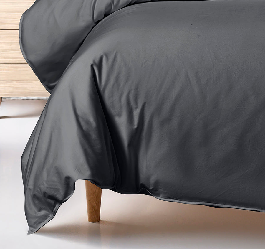 Bamboo Eco 400THC Cotton Quilt Cover Set Range Charcoal