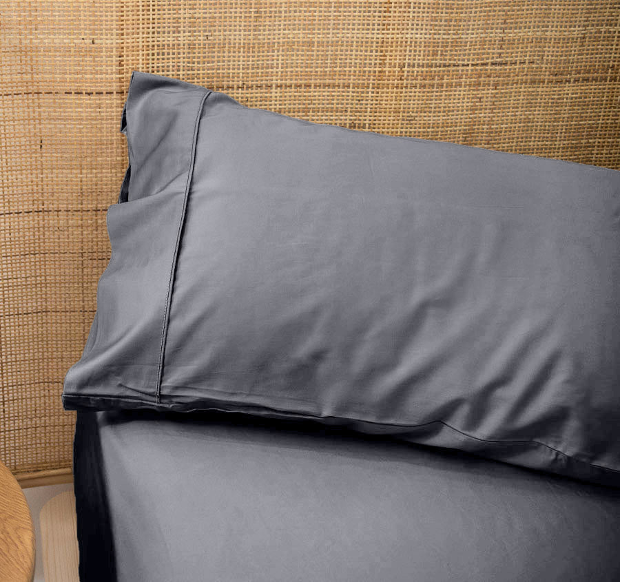 Bamboo Eco 400THC Cotton Queen Pillowcase Charcoal