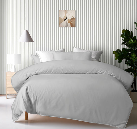 Bamboo Eco 400THC Cotton Quilt Cover Set Range Grey