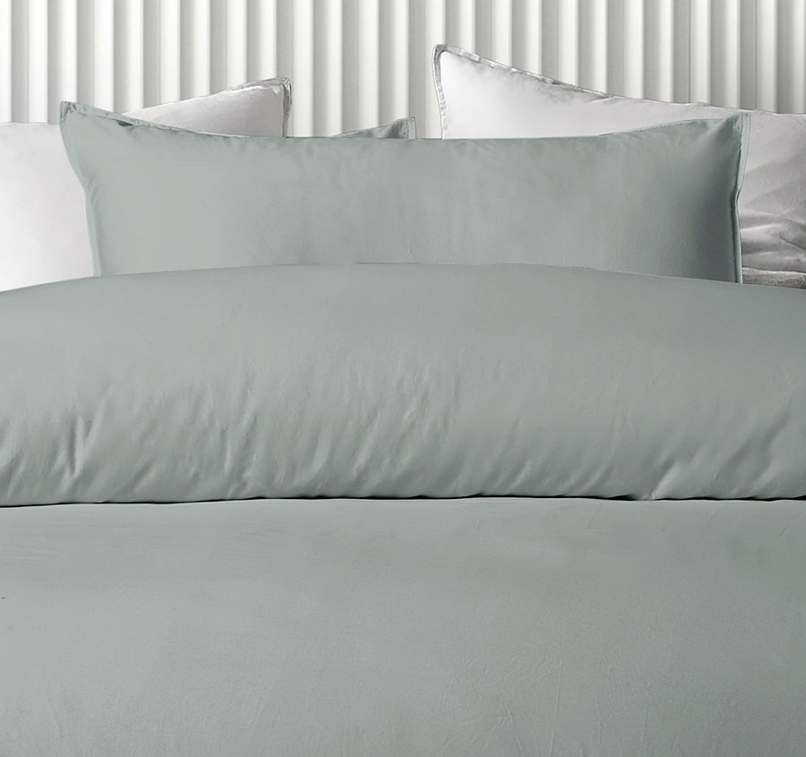 Bamboo Eco 400THC Cotton Quilt Cover Set Range Sage