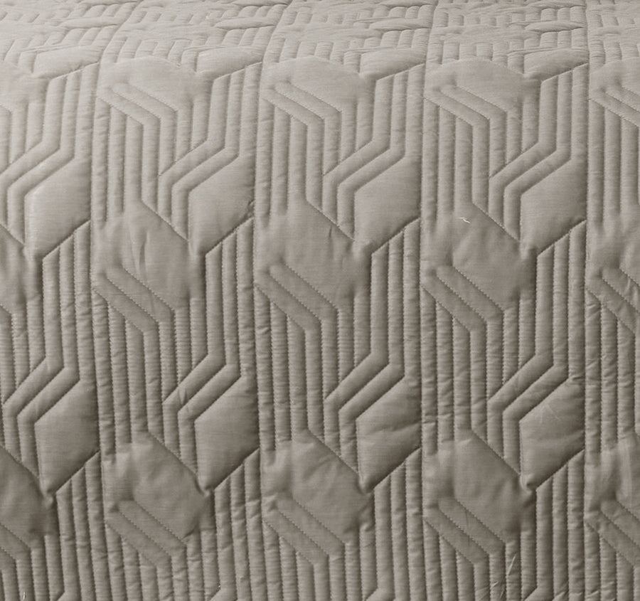 Bamboo Eco 400THC Cotton Coverlet Set Range Stone
