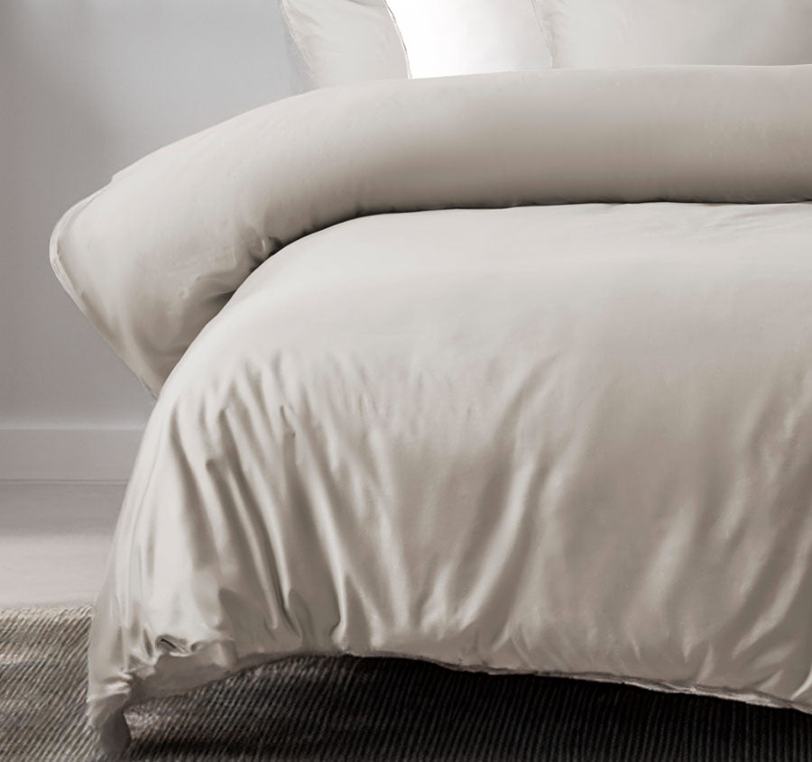 Bamboo Eco 400THC Cotton Quilt Cover Set Range Stone