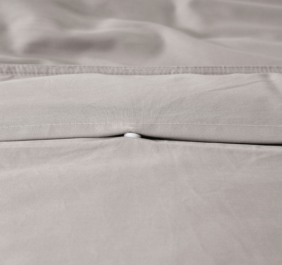 Bamboo Eco 400THC Cotton Quilt Cover Set Range Stone