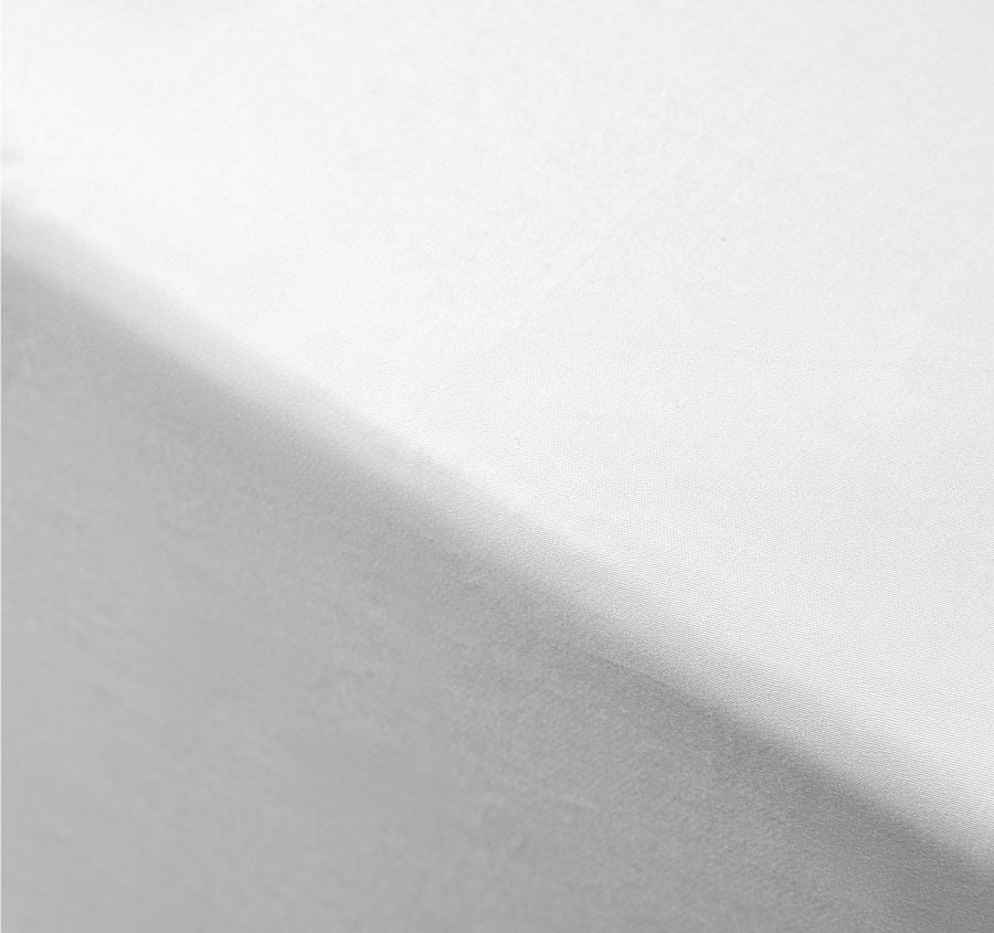 Bamboo Eco 400THC Cotton Fitted Sheet Range White