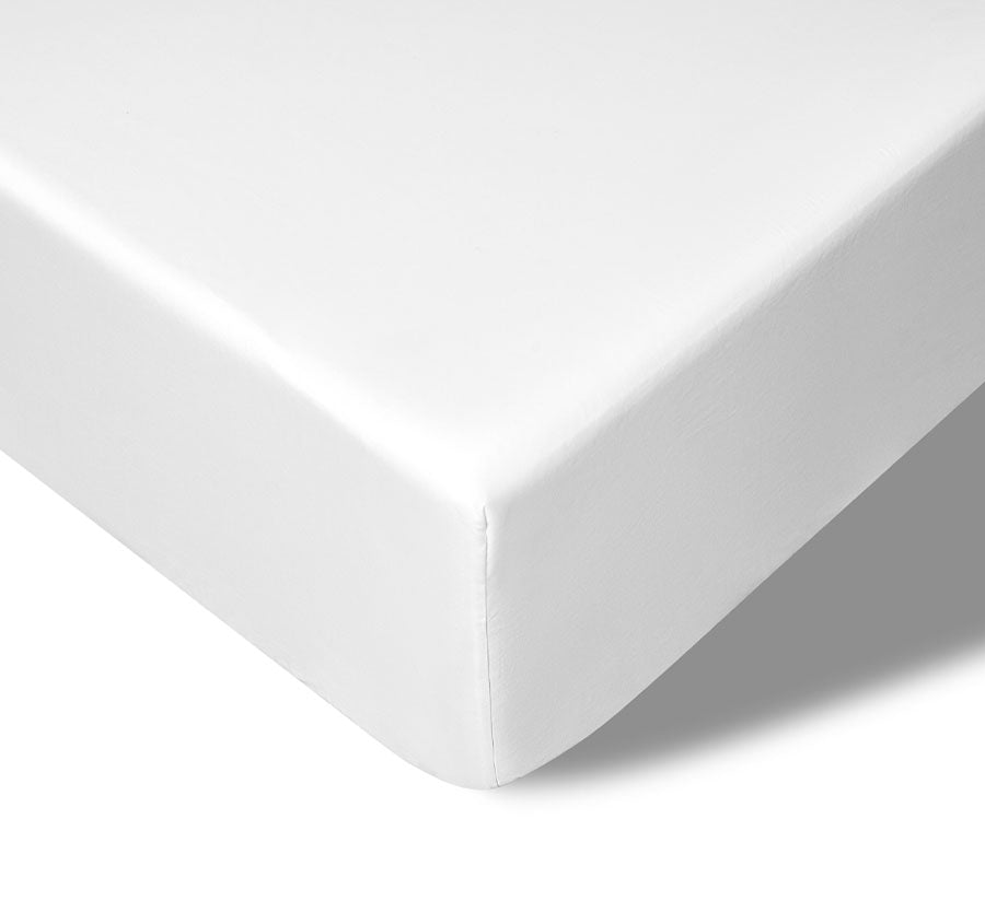 Bamboo Eco 400THC Cotton Mega Fitted Sheet Range White Manchester