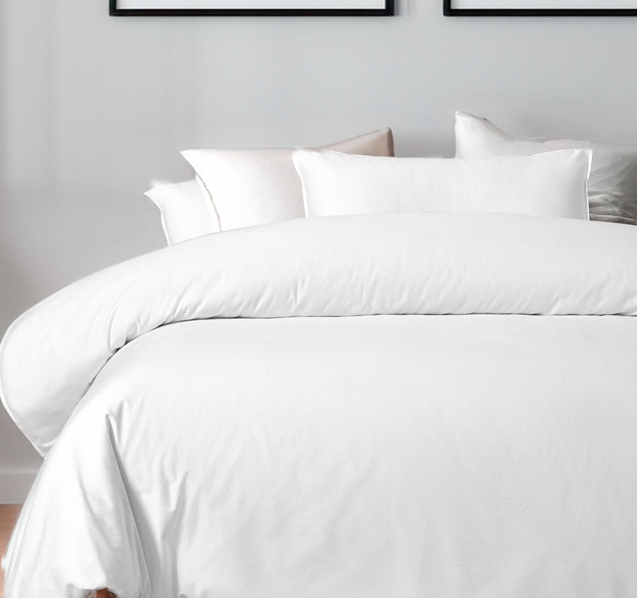 Bamboo Eco 400THC Cotton Quilt Cover Set Range White