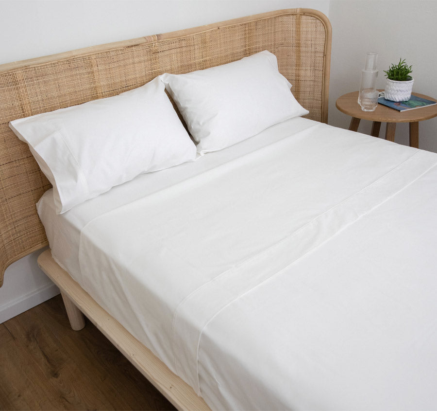 Heavy Hotel Grade 185GSM Cotton Mega Sheet Set Range White