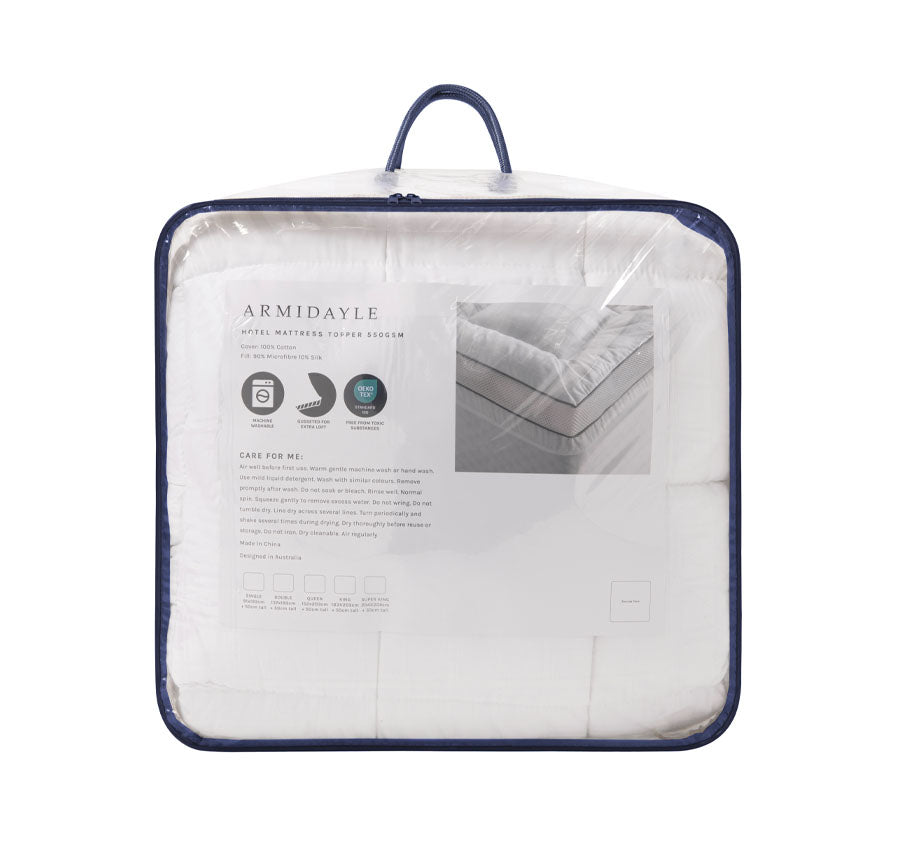 Deluxe Hotel 550GSM Mega Fitted Mattress Topper Range