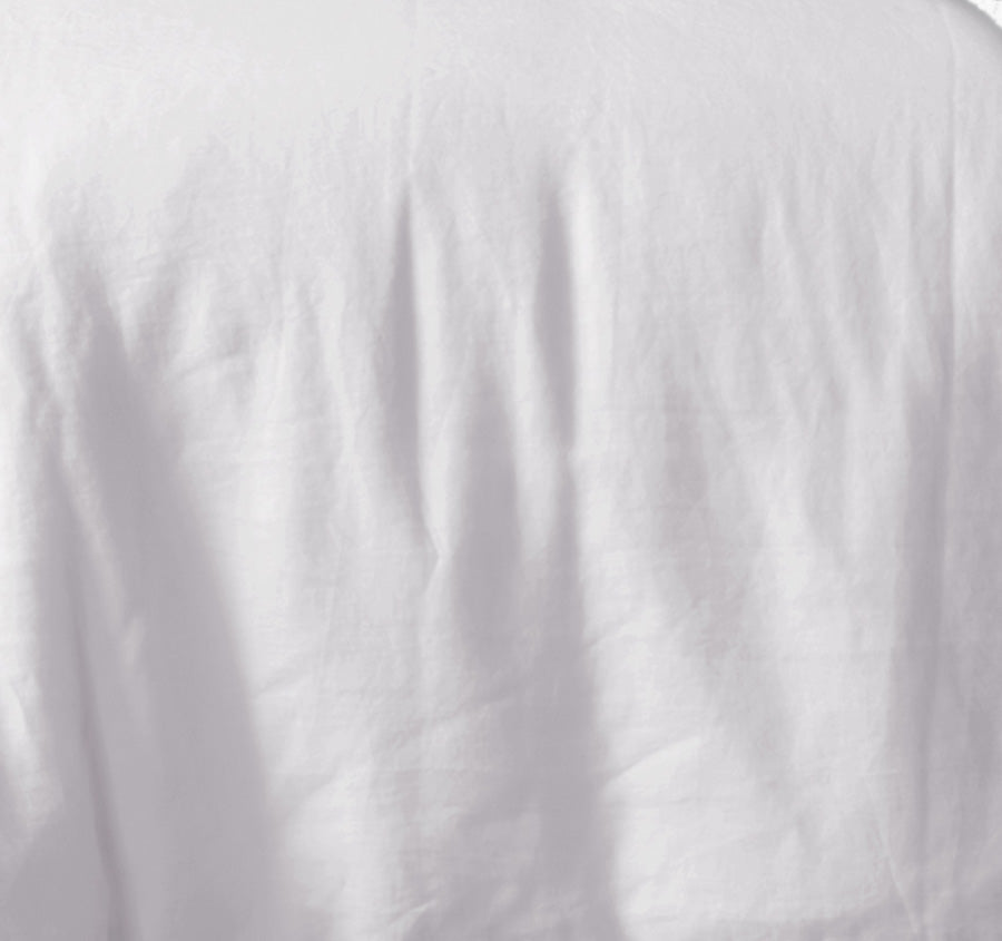 Stonewashed French Linen Quilt Cover Set Range White