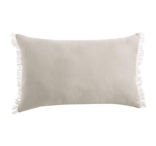 Stonewashed French Linen 35x55cm Cushion Natural