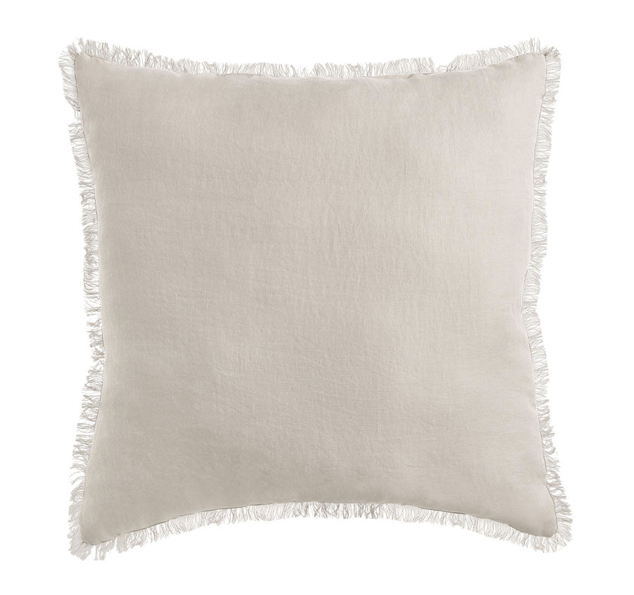 Stonewashed French Linen 55x55cm Cushion Natural