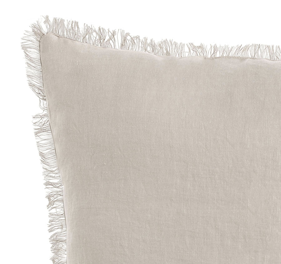 Stonewashed French Linen 55x55cm Cushion Natural