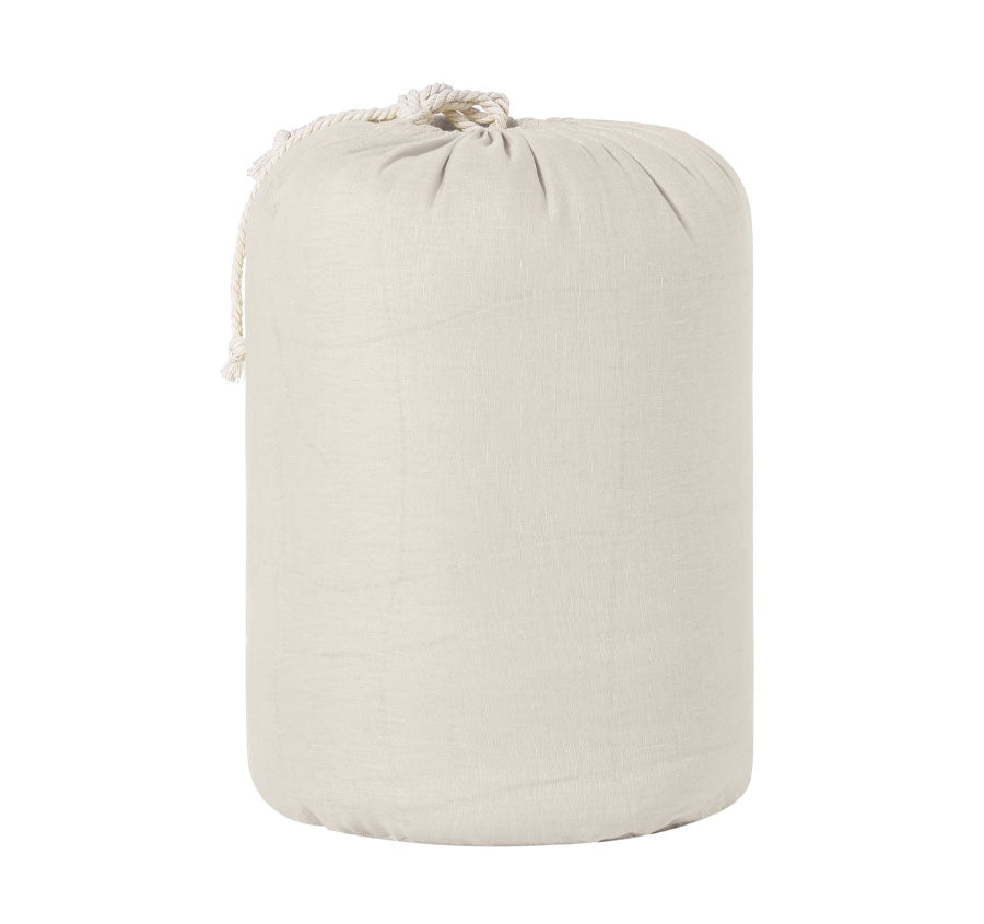 Stonewashed French Linen Coverlet Set Range Natural
